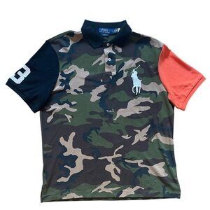 POLO RALPH LAUREN MEN’S CAMO SHIRT SHORT SLEEVE BIG PONY SIZE LARGE